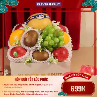 Hình ảnh [TẾT 2026] Hộp Quà Tết Lộc Phúc - Quà Trái Cây Tết - Klever Fruit