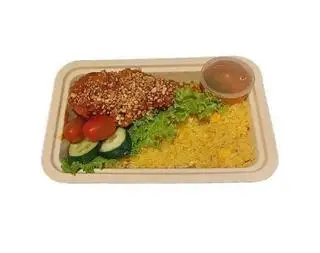 Cơm gà xốt mắm bơ tỏi tặng 1 canh rong biển  - 56.000 ₫ tại AH Kitchen - Cơm Gà Mì Ý - Nguyễn Thái Bình 