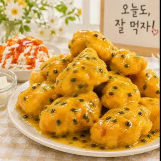 Hình ảnh Gà viên sốt chanh dây 