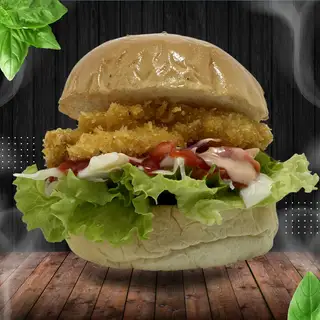 Hamburger chicken elsa - gà - 39.000 ₫ tại HAMBURGER TRÂU SÀI GÒN - Nguyễn Văn Công