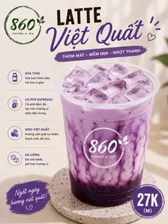Hình ảnh latte việt quất