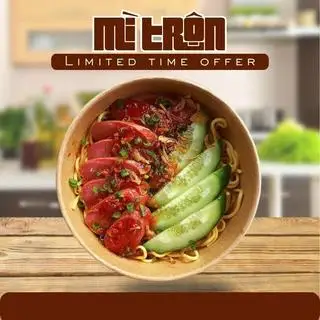Hình ảnh mì trộn sate xuc xích