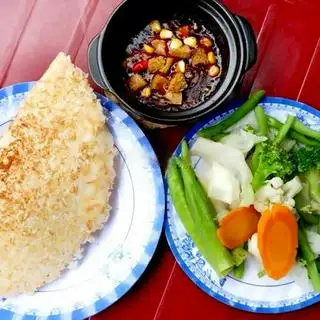 Cơm cháy kho quẹt - rau luộc - 45.000 ₫ tại Cơm Cháy Kho Quẹt - Cơm Chiên & Mì Xào - Đường 50