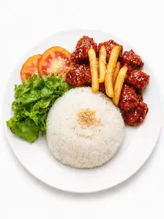 Hình ảnh Cơm gà viên sốt BBQ