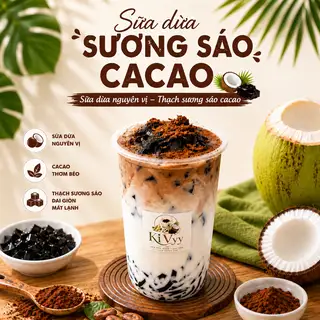 Hình ảnh Sữa dừa sương sáo cacao