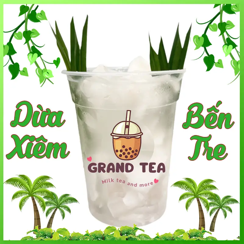Nước dừa xiêm Bến Tre/Coconut Water - 35.000 ₫ tại Grand Tea - Trà Sữa & Nước Dừa Sinh Tố Đá Xay - Bình Lợi