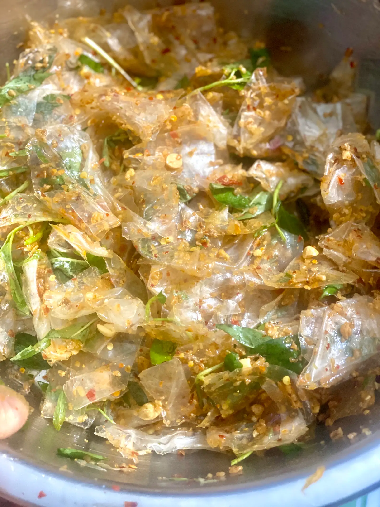 Hình ảnh bánh tráng dẻo sate tỏi