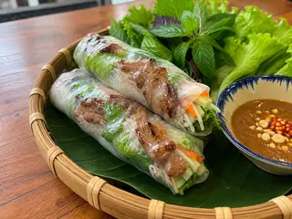 Hình ảnh 1 gỏi cuốn thịt nướng