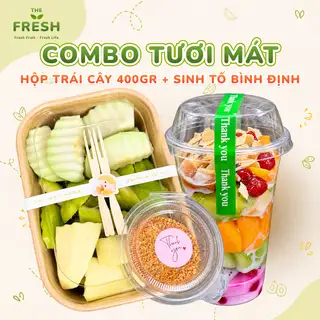 Hình ảnh COMBO TƯƠI MÁT | Hộp Trái Cây 400g + Ly Sinh Tố Bình Định 700ml