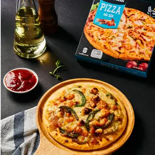 Hình ảnh Bánh Pizza Hải sản đông lạnh, hộp 120g, 1 chiếc