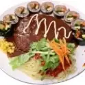 Hình ảnh Combo thịt heo chiên xù - kimbap - salad