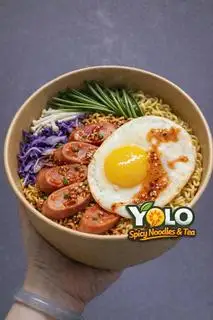 Mì Trứng - Xúc Xích - 55.000 ₫ tại YOLO - MÌ CAY KHÔ & TRÀ - Điện Biên Phủ