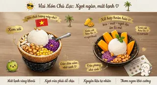 Combo Gia Đình: Dừa & Xoài siêu ngon (Tiết kiệm 13k)  - 155.000 ₫ tại Kem Xôi Dừa & Xôi Xoài - Kem Dừa Non - Nguyễn Văn Linh