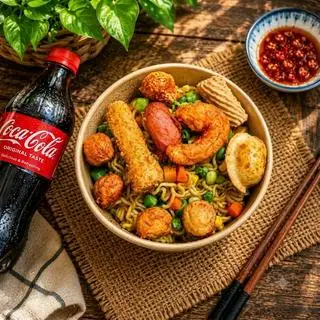 Hình ảnh Combo 2 Xuất Mì Thập Cẩm (2 Gói) + Tặng 1 Coca