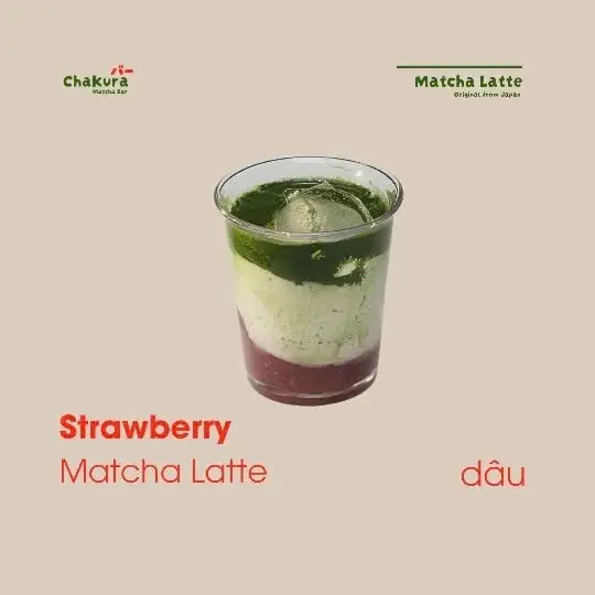 Strawberry Matcha latte - 65.000 ₫ tại Chakura Matcha Bar - Lương Hữu Khánh