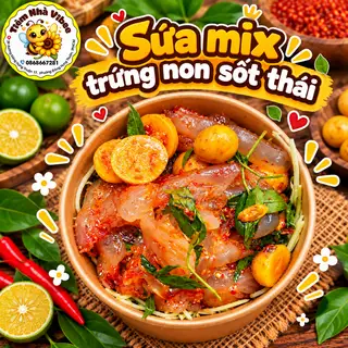 Hình ảnh Sứa Mix Trứng Non Sốt Thái 