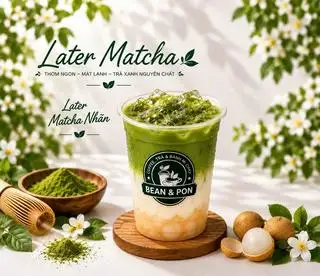 Hình ảnh Latte nhãn matcha size M