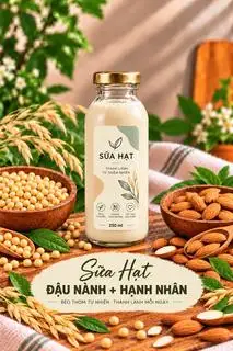 Hình ảnh Sữa: hạnh nhân + đậu nành