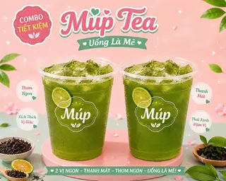 Hình ảnh Combo 2 trà thái xanh (700ml)