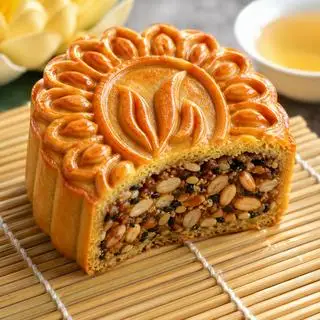 Hình ảnh Bánh Trung Thu Thập Cẩm Chay 250g