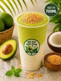 Hình ảnh Bơ già dừa non khổng lồ 700ml