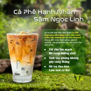 Cà phê hạnh nhân (M) - 53.000 ₫ tại Cà Phê Sâm Ngọc Linh - Panax Tea & Coffee - Nguyễn Hồng Đào