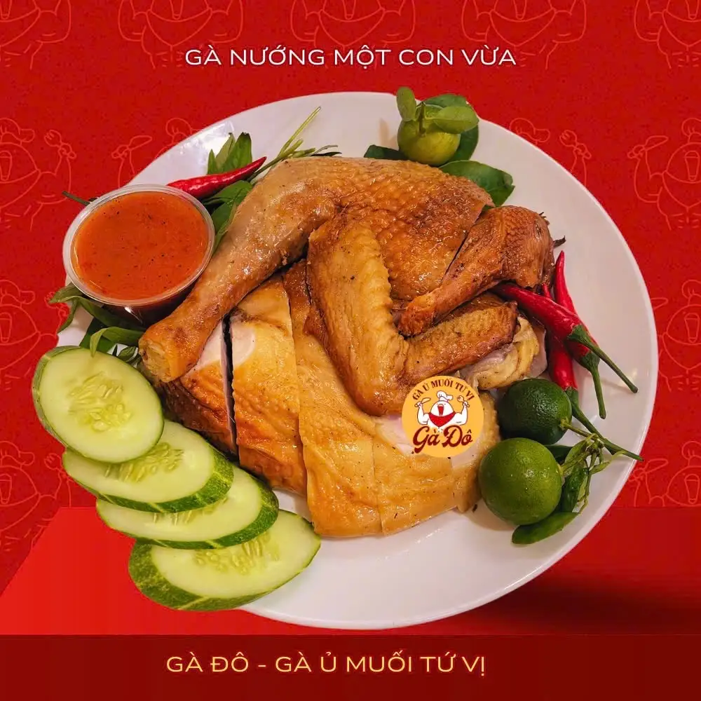 Hình ảnh Gà nướng lu - Nguyên Con - free đồ chấm 