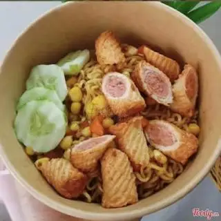 Hình ảnh Mì trộn mực xoắn