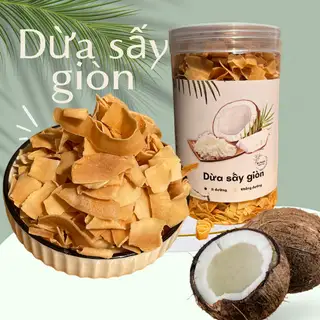 Dừa non sấy giòn - hộp 70g - sấy nhiệt - 15% - 41.000 ₫ tại Ba Ngon - Mứt, Omai & Trái Cây Sấy Dẻo - Trương Quyền