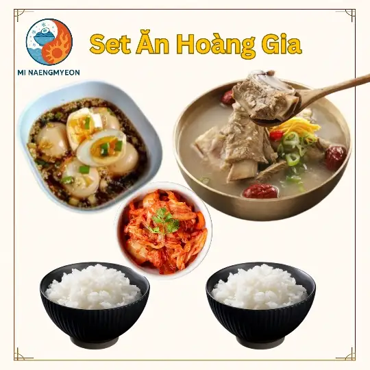 Hình ảnh 1️⃣Combo cho 2 Người: Canh Sườn Hàn Quốc + Cơm + Trứng Ngâm tương