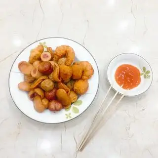 Hình ảnh Set Viên Chiên Khổng Lồ + 1 Trà Bí Đao Hạt Chia Full Topping
