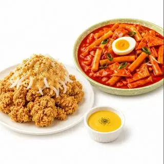 Hình ảnh A - 1 gà rán nhỏ - 1 tokbokki