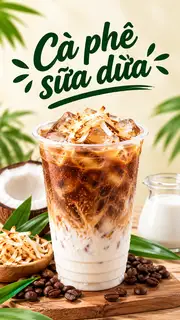 Hình ảnh Cà Phê Sửa Dừa 