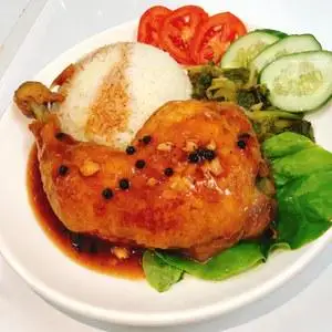 Hình ảnh CƠm gà sốt Phô Mai Mật Ong 