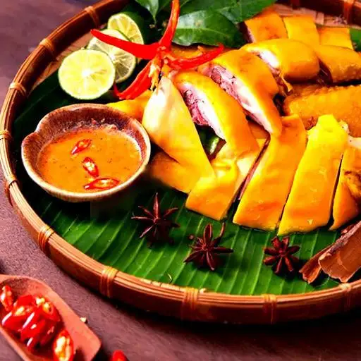 Gà ủ muối nửa con - kèm rau dưa muối chấm - 129.000 ₫ tại Gà Hấp Muối & Gà Ủ Muối Thiên Ân Quán - Nguyễn Văn Luông