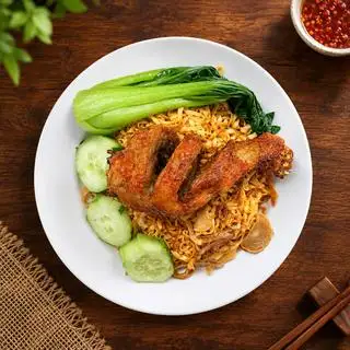 Hình ảnh Mì trộn đùi gà chiên nước mắm