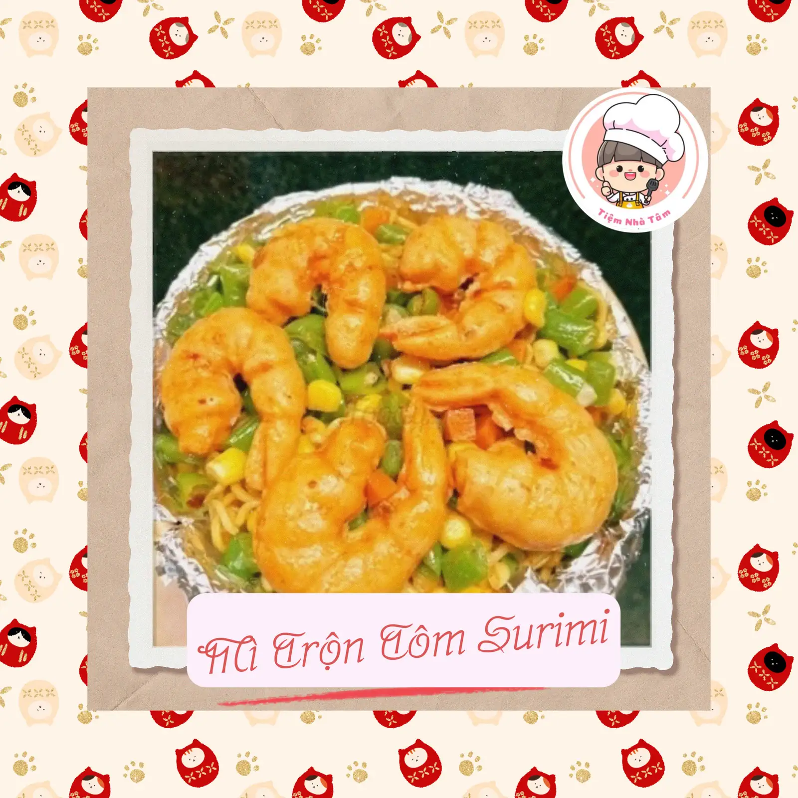 Hình ảnh Mì trộn tôm surimi