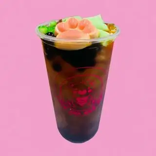 Hình ảnh Hồng Trà Full Topping + Miếng Phô Mai Jerry Lớn