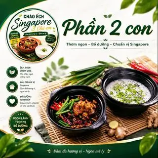 Cháo ếch singapore phần 2 con - 109.000 ₫ tại Cháo Ếch Singrapore 3 Chị Em - Đường Số 6