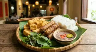 Hình ảnh Bún đậu nem cuốn rán