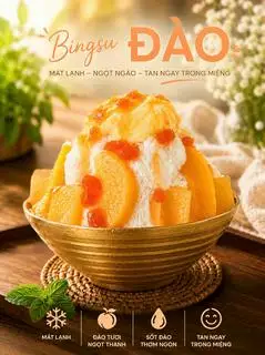 Hình ảnh Bingsu Đào