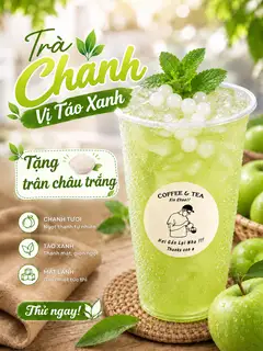 Hình ảnh Trà chanh táo ( hết tặng trân châu trắng )