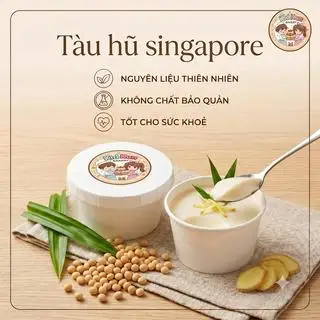 Hình ảnh Set 5 hũ tàu hũ Singapore kèm nước sốt / Set of 5 singaporean tofu puddings