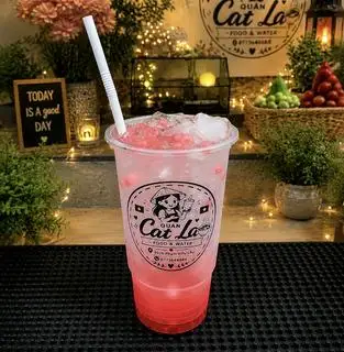 Hình ảnh SODA DÂU TOPPING TƯƠI MÁT LY 1000ML TO TỔ NÁI