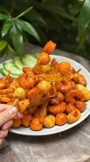 Hình ảnh combo 5- cá viên chiên thập Cẩm lắc ớt Cay tê 