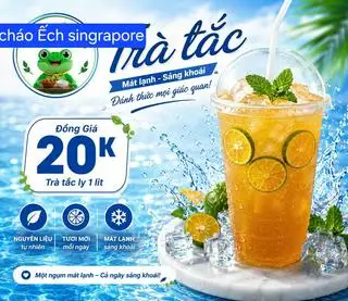 trà tắc - 20.000 ₫ tại Cháo Ếch Singrapore 3 Chị Em - Đường Số 6