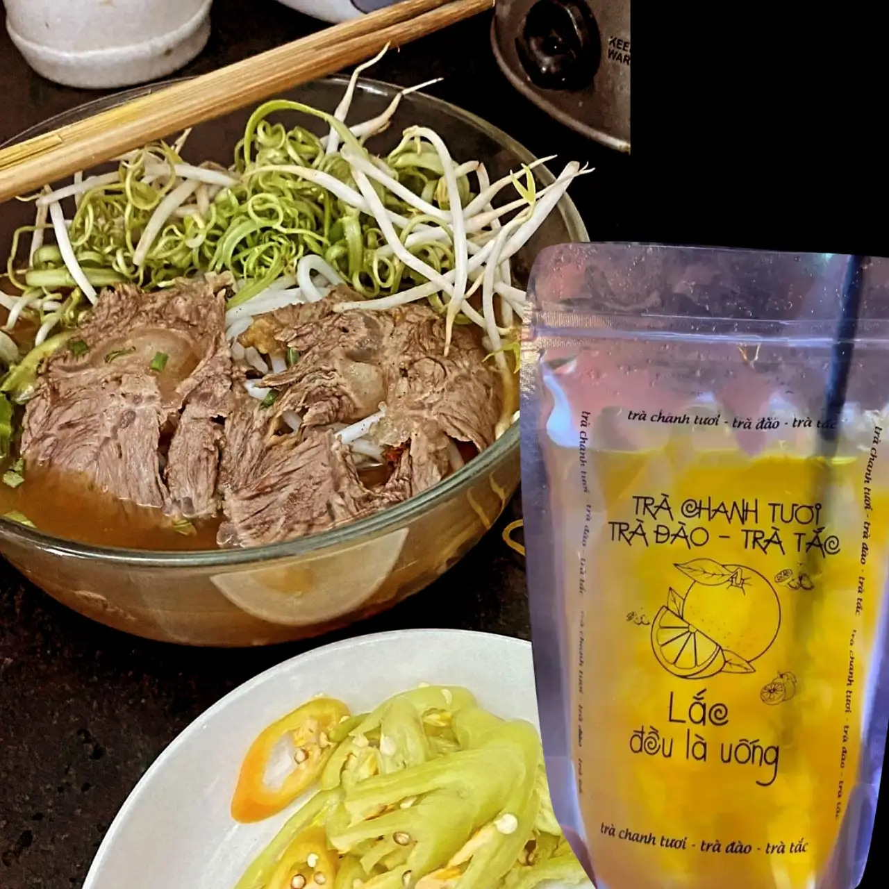 CB : 1 Bún Bò + Trà Tắc siu ngon - 63.000 ₫ tại Bún Bò, Điểm Tâm - Nguyễn Văn Đậu