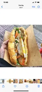 Bánh mì chả cá - trứng ốp la - 40.000 ₫ tại Bánh Mì Hà Nội Hưng Thuý - 363 Hưng Phú 