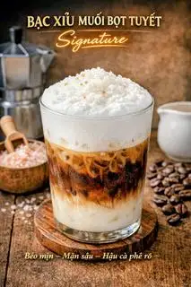 BẠC XỈU MUỐI BỌT TUYẾT  - 45.000 ₫ tại An Coffee & Tea House - Âu Dương Lân