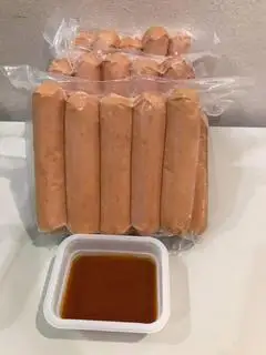 Hình ảnh Combo 5 xúc xích + trà quất ( hoặc trà đào )